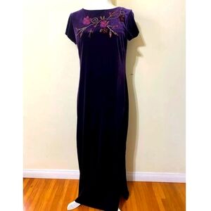 Vintage Carol Little Velvet maxi dress